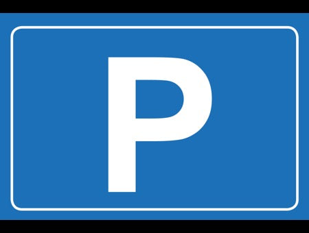 Parkplatzschilder blau - Pfeil rechts - 4mm starke AluDibond Platte –  Allesklaro Digitaldruck